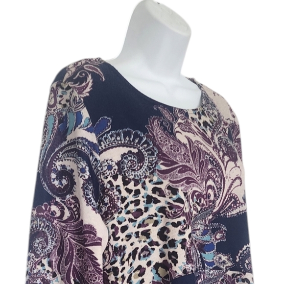 Chicos Womens Paisley Button-Back Tunic Size Large 2 Pockets High-Low Hem. - Picture 7 of 12